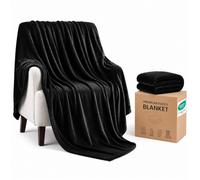 IR Imperial Rooms Fleece Blanket Large Throw - Black, Queen 200X240 Cm