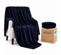 IR Imperial Rooms Fleece Blanket Large Throw - Navy Blue, Queen 200X240 Cm
