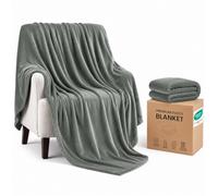 IR Imperial Rooms Fleece Blanket Large Throw - Silver Grey, King 230X270 Cm