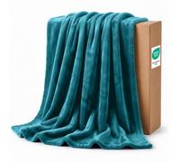 IR Imperial Rooms Fleece Blanket Throw Teal, Twin/Double 150X200 Cm