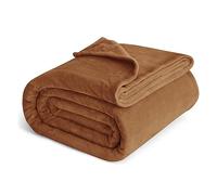 IR Imperial Rooms Fleece Blanket Throws for Sofas - Soft Fluffy 400 GSM Silk Touch Warm Blankets for Bed and Couch Bed Throw for Bedroom, Travel (Camel, Throw/Single (130X150CM))