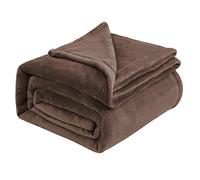 IR Imperial Rooms Fleece Blanket Throws for Sofas - Soft Fluffy 400 GSM Silk Touch Warm Blankets for Bed and Couch Bed Throw for Bedroom, Travel (Coffee, Throw/Single (130X150CM))