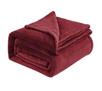 IR Imperial Rooms Fleece Blanket Throws for Sofas - Soft Fluffy 400 GSM Silk Touch Warm Blankets for Bed and Couch Bed Throw for Bedroom, Travel (Burgundy, King (230X270CM))