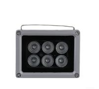 IR Infrared LED, 850nm 6 LED Infrared Light for CCTV Security Cameras, Auto On/Off, 90° Wide Angle, 10-50m Outdoor Range, DC 12V
