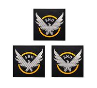 IR Infrared Reflective The Division SHD Patches, Tactical Emblem Military Morale Fastener Hook and Loop Backing Armband Sticker Gift Badges Decorative Appliques (a)