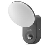 Maclean Energy MCE367 LED Wall Lamp with PIR Sensor - PC + ALU, 15W (1100lm) Neutral White 4000K IP65 Gray