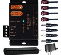 IR Repeater Kit, 1x6 IR Infrared Repeater System Kit Remote Controls Home Theater Out of Sight .Support RCMM Code(Black)