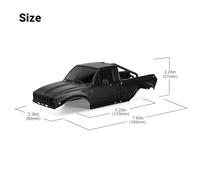 IR60-24 Pickup Hard Body Shell with Bed Rack for 1/24 RC Crawler Axial SCX24 C10 Base Camp 4Runner(Schwarz)