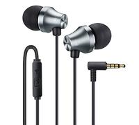 iRAG A101 Wired Earbuds Headphones Noise Isolating in-Ear Earphones with Microphone Remote with 3.5mm Plug in Audio Jack (Gun Metal)