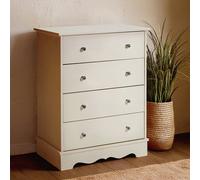 iramel wooden kids chest of 4 drawers in ivory