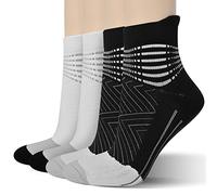 IRAMY Compression Ankle Support Running Socks for Women Men Coolmax Wicking Athletic Cushioned Plantar Fasciitis Socks