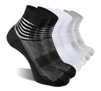 IRAMY Compression Ankle Support Socks Men Running Trainer Women Coolmax Wicking Cushioned Athletic Plantar Fasciitis Relief 3 Pairs
