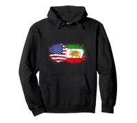 Iran & America Together, Half American, Half Iranian Pullover Hoodie