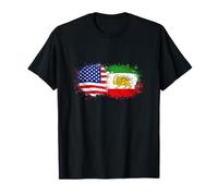 Iran & America Together, Half American, Half Iranian T-Shirt