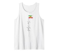 Iran AZADI Iran Flag Map Lion Sun Sword Free Iran Revolution Tank Top