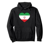 Iran Flag Heart Persian Pride Graphic Design Pullover Hoodie