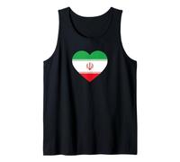 Iran Flag Heart Persian Pride Graphic Design Tank Top