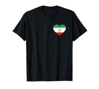 Iran Flag Heart Pocket Style Persian Pride Art T-Shirt