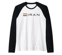 Iran Flag Iranian National Pride Raglan Baseball Tee
