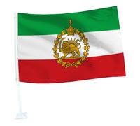 Iran Flag Lion | Old Historic Persian Flags | Quality Polyester Iran Lion and Sun Flags with Flagpole Brass Grommets | Fade Resistant Irans Iranian Flag Lions Banner for Indoor & Outdoor Garden