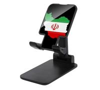 Iran Flag Map Portable Phone Stand Lightweight Printed Smartphone Holder Foldable Compact Desk Stands