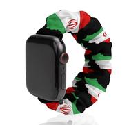 Iran Flag Map Soft Elastic Scrunchie Watch Strap Compatible with IWatch Series 6 5 4 3 2 1 Printed Wristbands Bands