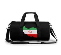 Iran Flag Map Sport Gym Bag with Double Zipper Lightweight Travel Duffle Bags Weekender Overnight Backpack
