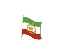 Iran Flag Pin Bulk Stainless Stell Old Persian Iranian Map Lapel Brooch Heritage Jewelry Clothes Accessories Souvenir Series Badge Gifts for Women Men (flag gold 2)