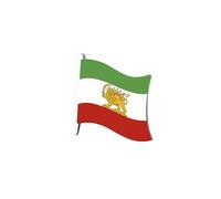Iran Flag Pin Bulk Stainless Stell Old Persian Iranian Map Lapel Brooch Heritage Jewelry Clothes Accessories Souvenir Series Badge Gifts for Women Men (flag silver)