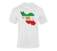 Iran Flag T Shirt Persian Lion and Sun Adults Kids Heritage Tee 1W78 White