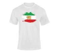 Iran Flag T Shirt Persian Lion and Sun Adults Kids Heritage Tee 2W12 White