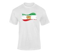 Iran Flag T Shirt Persian Lion and Sun Adults Kids Heritage Tee 3W911 White