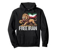 Iran Freedom is Near - Iran Flag Symbol with Free Lion Pullover Hoodie