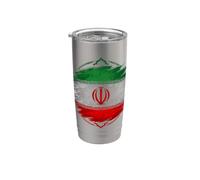 Iran Grunge Brush Flag Emblem Design Novelty Graphic Stainless Steel Insulated Tumbler