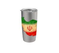 Iran Grunge Brush Flag Emblem Design Stainless Steel Insulated Tumbler