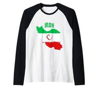Iran Heart Map Flag | Freedom Iranian Persian | Free Iran Raglan Baseball Tee