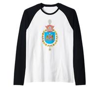 Iran Historic Royal Coat of Arms Persian Lion and Sun Crest Raglan Baseball Tee