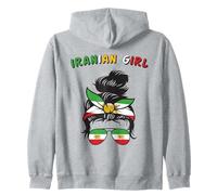 Iran, Iranian Flag, Iran Girl, Iranian Women Girls Zip Hoodie