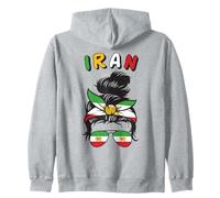 Iran, Iranian Flag, Iran Girl, Iranian Women Girls Zip Hoodie