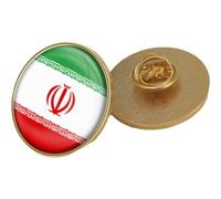 Iran Iranians Map Flag National Emblem National Flower Brooches Badges Lapel Pins