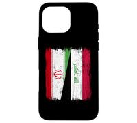 Iran Iraq Half Flag Iranian Iraqi Jersey Case for iPhone 16 Pro Max