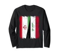Iran Iraq Half Flag Iranian Iraqi Jersey Long Sleeve T-Shirt