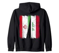 Iran Iraq Half Flag Iranian Iraqi Jersey Zip Hoodie