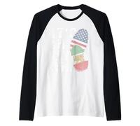 Iran Lion Sun Flag,Iran Flag,USA Flag,It's in My DNA Raglan Baseball Tee