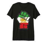 Iran Lion Sun Flag, Iranian Flag, Large Male Fist Support Premium T-Shirt