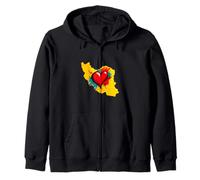 Iran Love Heart Peace Symbol | Persian Freedom Zip Hoodie