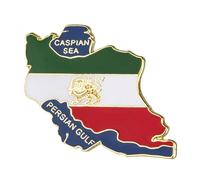 Iran Map Flag Enamel Pin Badge National Country Geographic Lapel Accessory Gift 2.8cm x 3cm