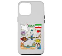 Iran map, Iranian Culture Landmarks & Heritage Art Case for iPhone 12 Pro Max