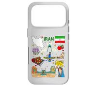 Iran map, Iranian Culture Landmarks & Heritage Art Case for iPhone 17 Pro