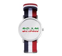 Iran Nylon Wrist Watches Braided Stra Non-Scale Casual Watch for Work Workout